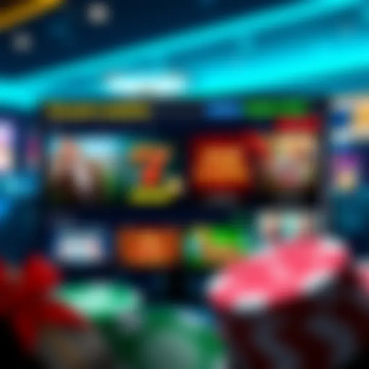 Illustration showing a digital casino interface highlighting free chip offers available at Ozwin Casino