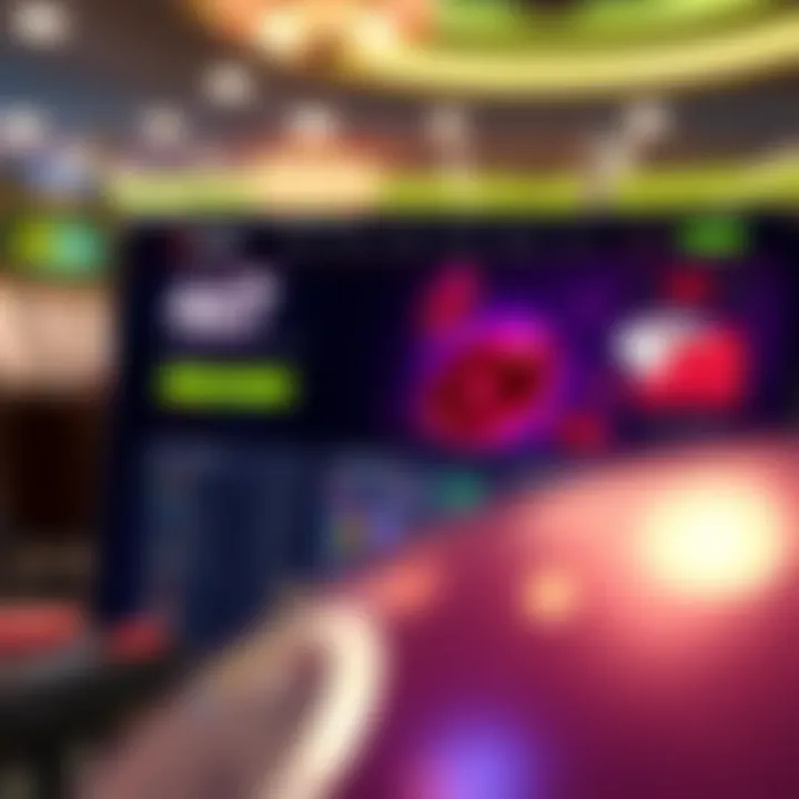 Illustration of online casino account management dashboard