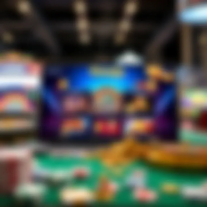 Overview of online casino platforms showcasing game options and bonus offers