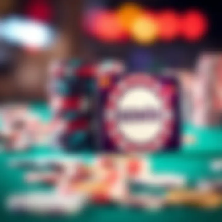 Casino Chip Stack and Credit Card Representing Deposit Bonuses Illustration of a vibrant casino chip stack and digital credit card symbolizing online deposit bonuses