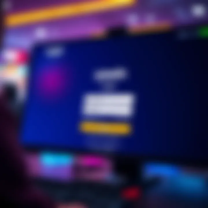 Login screen of the Ozwin platform with username and password fields visible on a computer monitor