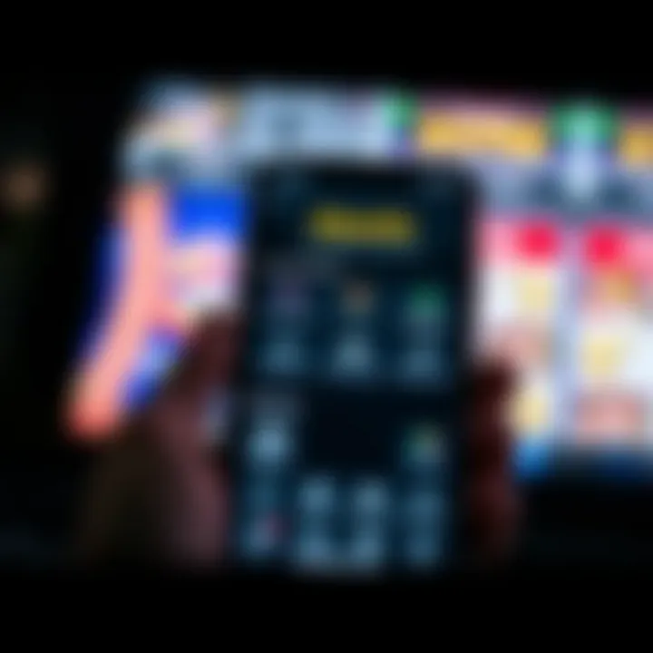 Mobile device displaying Ozwin Mobile app interface with service options