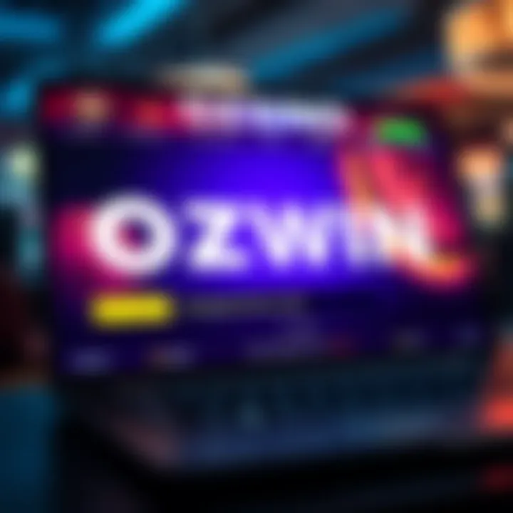 Illustration showing an online casino screen with the Ozwin no deposit bonus code highlighted for easy recognition