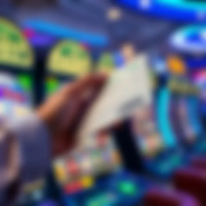 Illustration of a digital coupon being applied on a virtual casino game interface