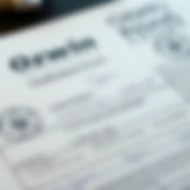 Close-up of a completed Ozwin verification form with official stamps and signatures