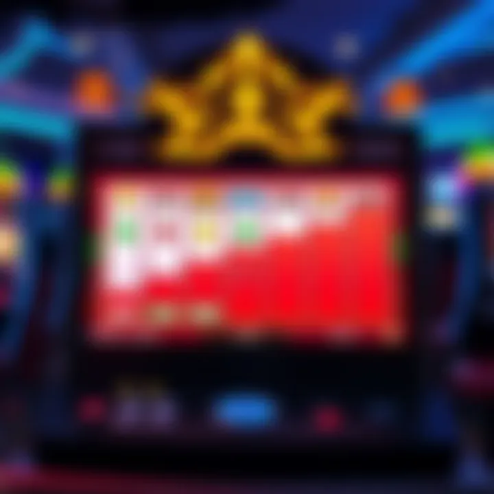 Illustration of a gaming interface showing increasing jackpot values and player engagement