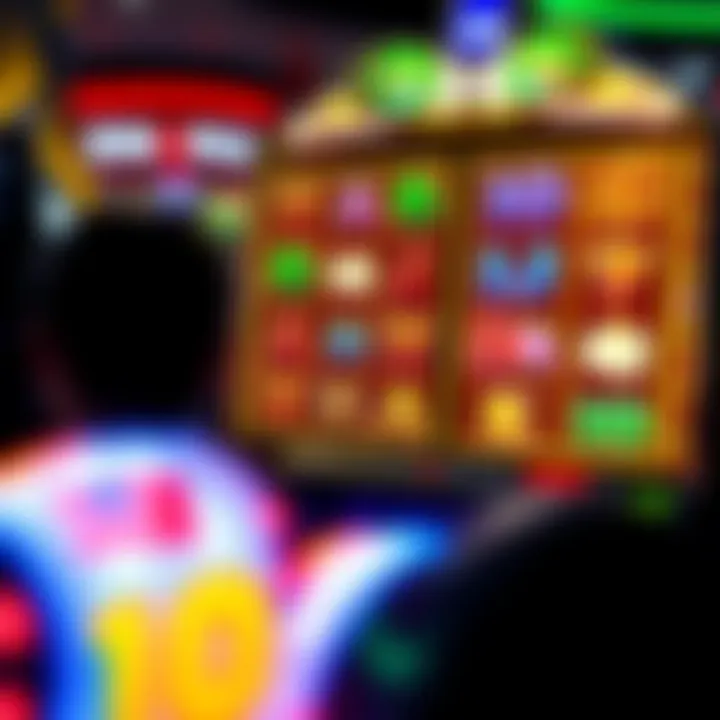 Colorful online pokies interface displaying various game symbols and bonus features