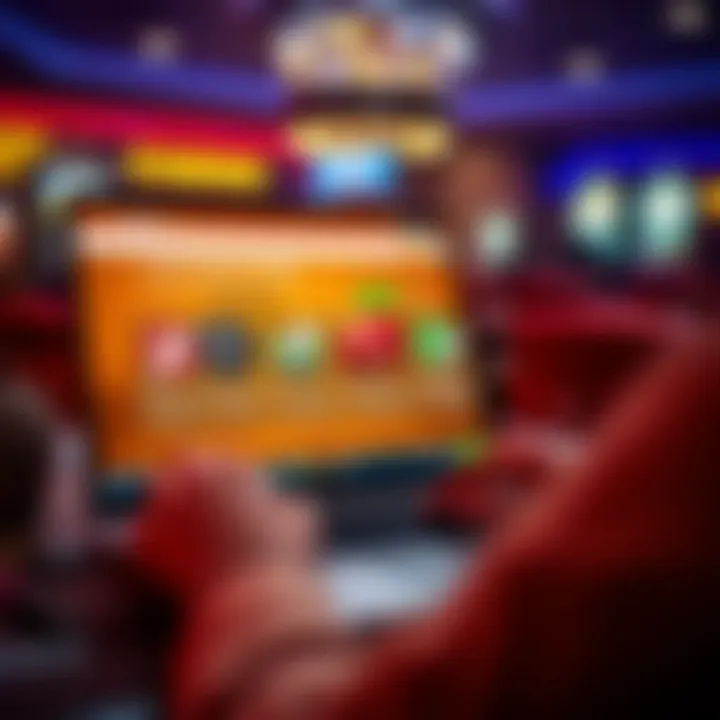 Guide to Using No Deposit Codes on Ozwin Casino Platform Illustration of a player using a laptop to enter no deposit codes on Ozwin Casino website with bonus notifications