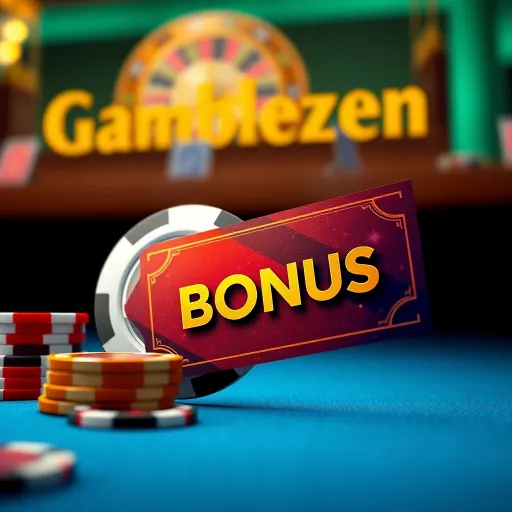 Visual Representation of Gamblezen No Deposit Bonus Illustration showing a casino chip and a bonus voucher symbolizing a no deposit bonus offer