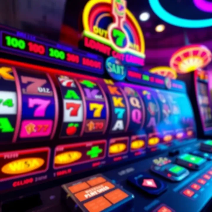 Online Casino Slot Featuring No Deposit Free Spins Colorful online casino slot machine with vibrant reels spinning