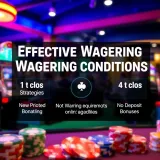 Graphic showing how players can manage wagering conditions to maximize online gambling rewards