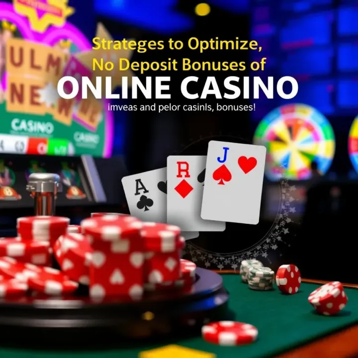 Strategies to Optimize Online Casino No Deposit Bonuses Graphic showing strategic approach to maximize online casino bonuses without initial investment