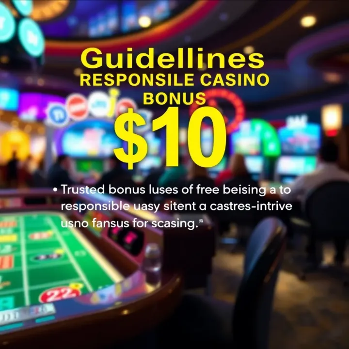 Guidelines for Responsible Casino Bonus Usage Graphic showing tips and guidelines for responsible use of a casino bonus