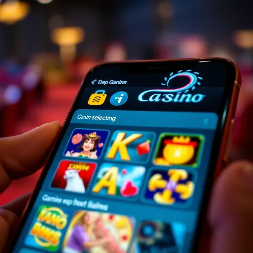 Ozwin Casino Mobile App Game Selection Interface User interface of the Ozwin Casino mobile app displaying game selection options on a smartphone screen
