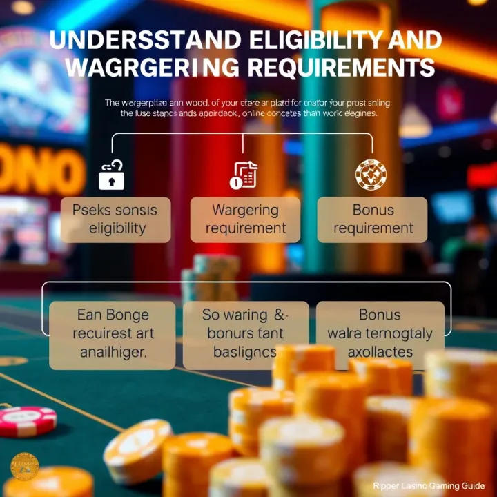 Understanding Eligibility and Wagering Requirements at Ripper Casino Diagram showing bonus eligibility and wagering requirements for online casinos