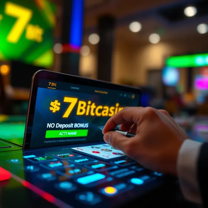 Illustration showing the concept of a casino bonus being activated on a digital device