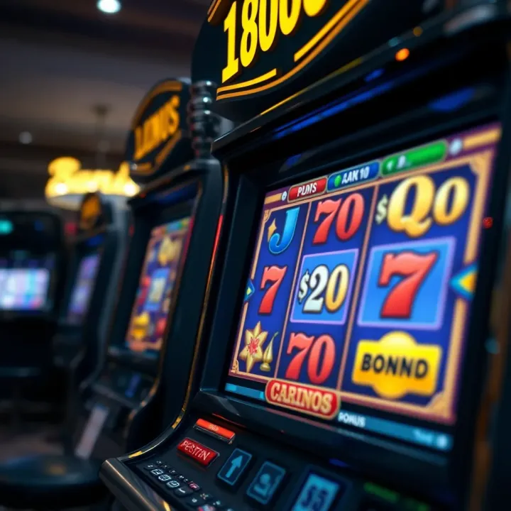 Exploring Casino No Deposit Bonus Features Digital slot machine displaying bonus features and rewards
