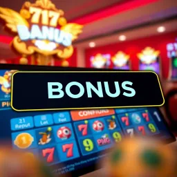 Digital Bonus Notification on Online Gaming Platform Illustration showing a digital bonus notification on an online gaming platform interface