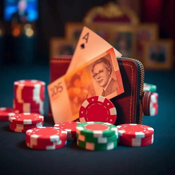 A digital wallet with Australian currency and casino chips symbolizing no deposit bonus offers